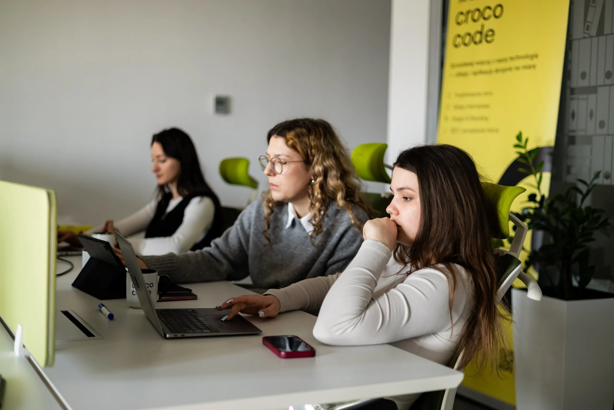 Zespół CrocoCode przy pracy